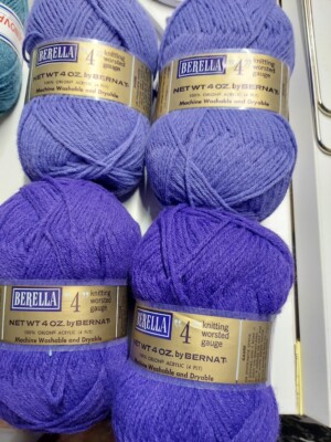 Bernat Yarn Berella 4 the afgan yarn- 100g / 3.5 oz / 195 yards 100% Acrylic