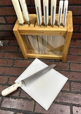 Vintage Chef's Knife Set ALPENSTAHL-HANDGESCHMEDET STUBAI TIROL AUSTRIA