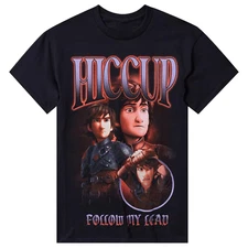 How To Train Your Dragon Hiccup Collage Graphic Movie Retro T-Shirt S-5XL