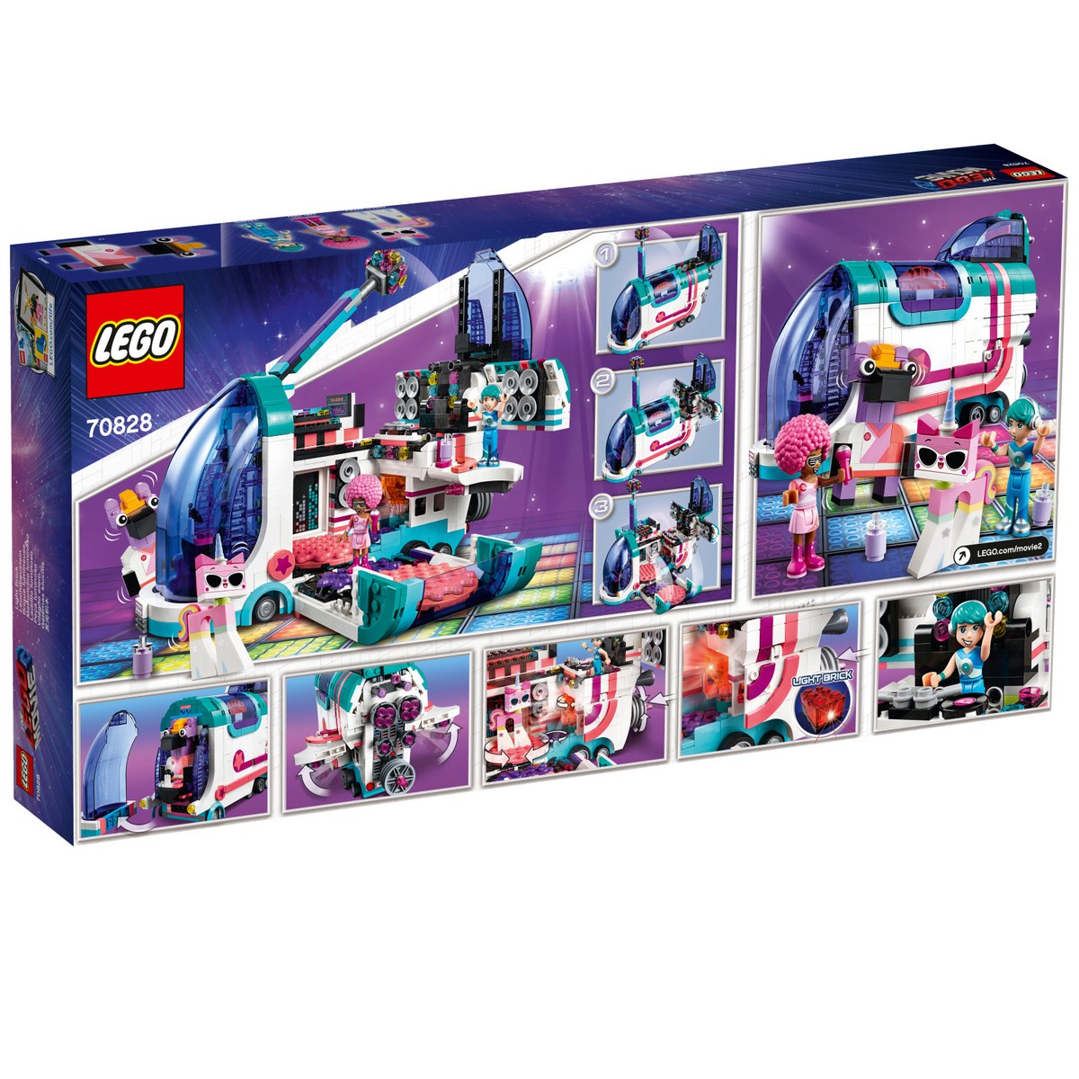 LEGO ® THE LEGO MOVIE 2™ Pop-Up-Party-Bus 70828 Einhorn und Disco