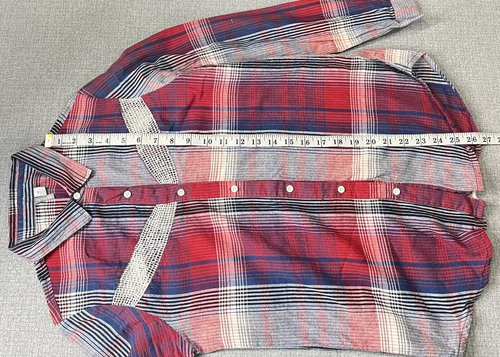 Rip Curl Button Up Shirt Womens Small S Long Sleeve Red Plaid - Picture 11 of 13