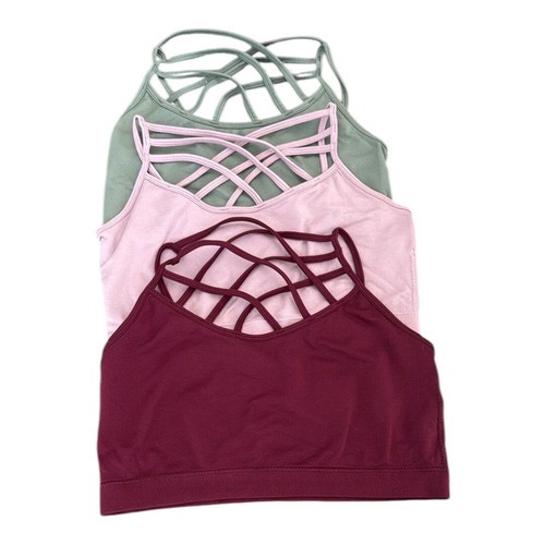 Zenana Outfitters Bralette senza ferretto incrociato taglia L/XL set di 3 - Foto 2 di 8