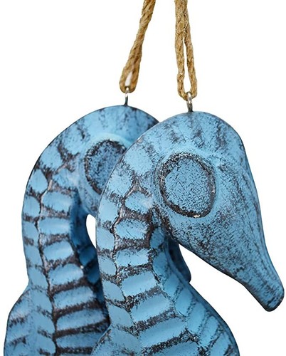 Wooden Sea Horse Wall Hanging Decor Nautical Sea Shore Ocean Beach Decoration - Picture 5 of 5