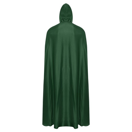 Mens Satin Hooded Cape Vampire Witch Cloak Halloween Party Renaissance Costume - Picture 56 of 69