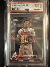 2018 Topps Chrome Update Ronald Acuna Jr Rookie Card. rookie card picture