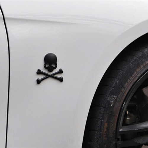 3D Metal Skull Skeleton Styling Car Motorcycle Truck Emblem Badge Sticker Decal - Picture 12 of 24