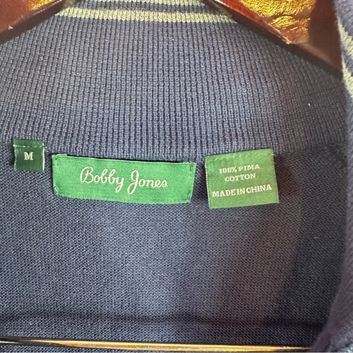 Bobby Jones navy 1/4 Zip Up Sweater vest golf outdoor preppy sz M - Picture 2 of 7