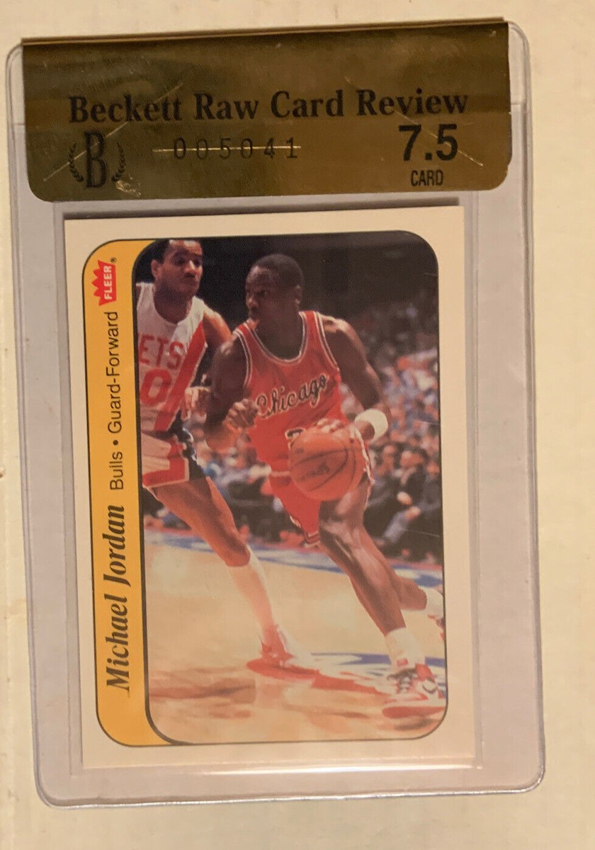 NBA カード JORDAN ジョーダン ステッカー 1986 Fleer Basketball #8 Michael Jordan Sticker 鑑定済み BGS