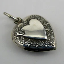 Sterling Silver BROKEN HEART Charm FOR BRACELET Necklace Pendant VINTAGE New