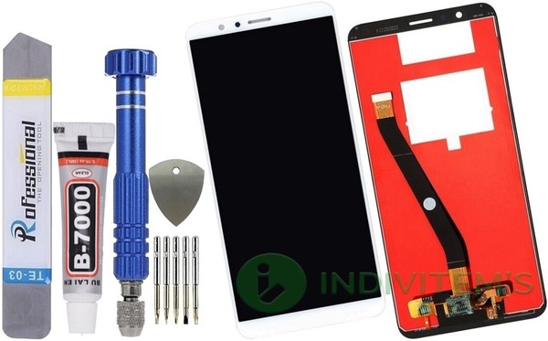 FüR Huawei Honor 7X Display Komplettes Bildschirm Lcd +Touch Screen Weiß-image