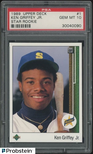 1989 Upper Deck Star Rookie #1 Ken Griffey Jr Mariners RC HOF PSA 10 GEM MINT