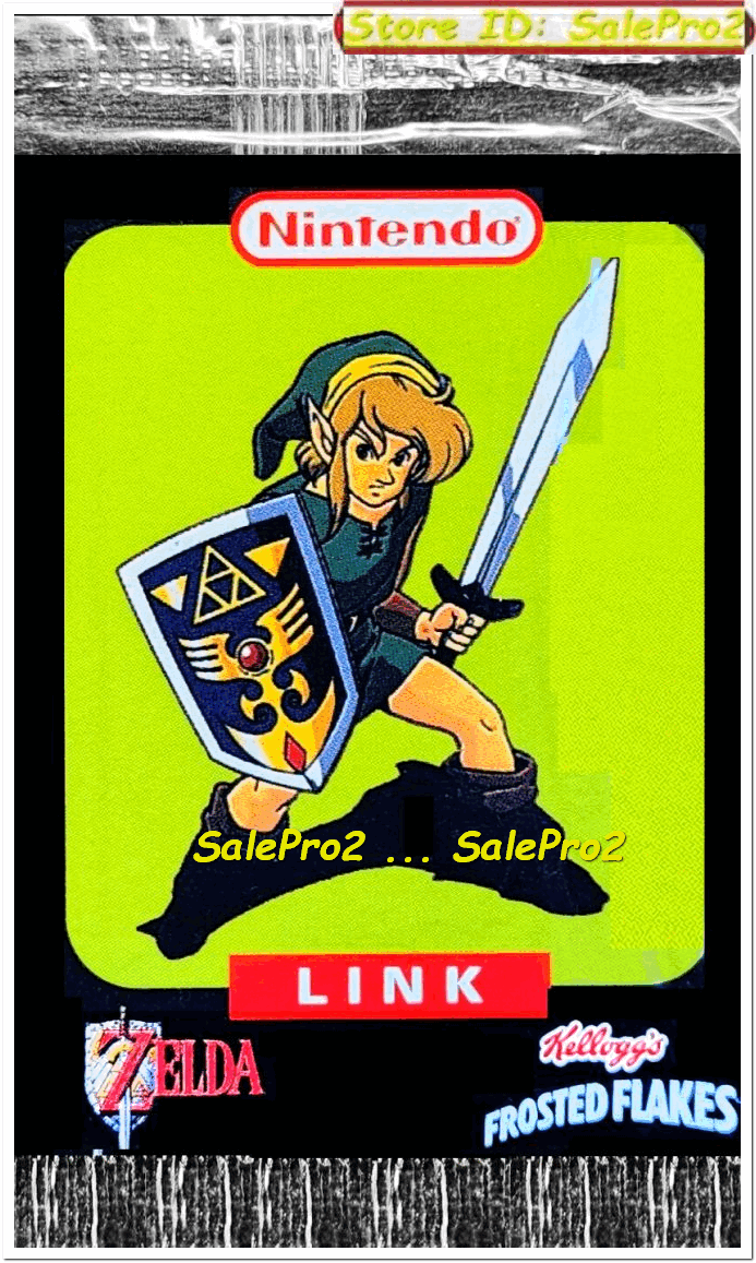 KELLOGG'S FROSTED FLAKES 1993 NINTENDO NES ZELDA KIRBY & LINK RARE
