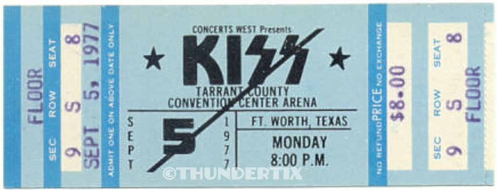 10 1974 -88 KISS UNUSED FULL CONCERT TICKETS scrapbooking