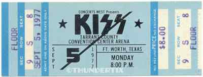 10 1974 -88 KISS UNUSED FULL CONCERT TICKETS scrapbooking collect