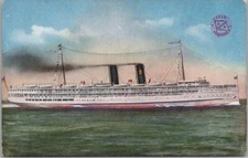 1910s LOS ANGELES STEAMSHIP CO. Postcard "S.S. YALE and S.S. HARVARD" Unused