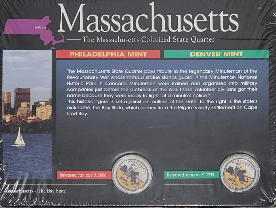 The American Painted Colorized Statehood Quarter Collection 7 States P/D Mint. - Image 4 of 4