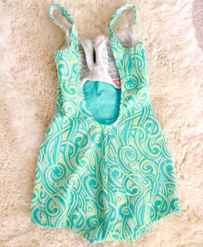 Vintage 50's 60's Glenbrooke By Sea Lure Sz 10/32 Blue Swimsuit Mid Century - Picture 4 of 9