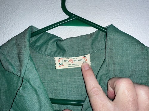 VINTAGE GIRL SCOUT UNIFORM DRESS GREEN - Picture 3 of 8