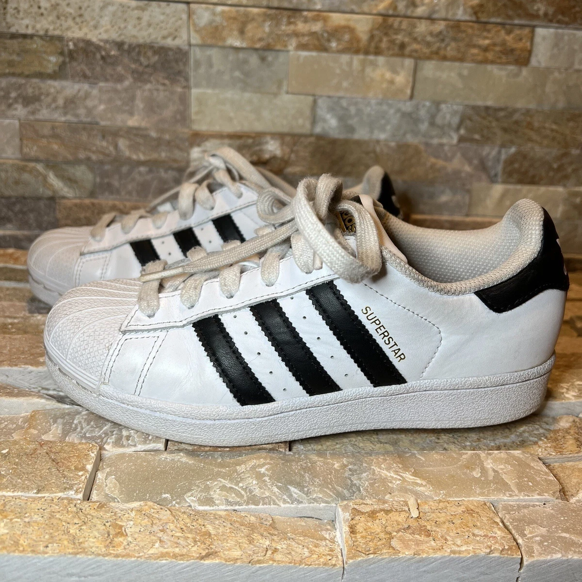 Adidas Kids Black/White Shoes Size 3.5 | eBay