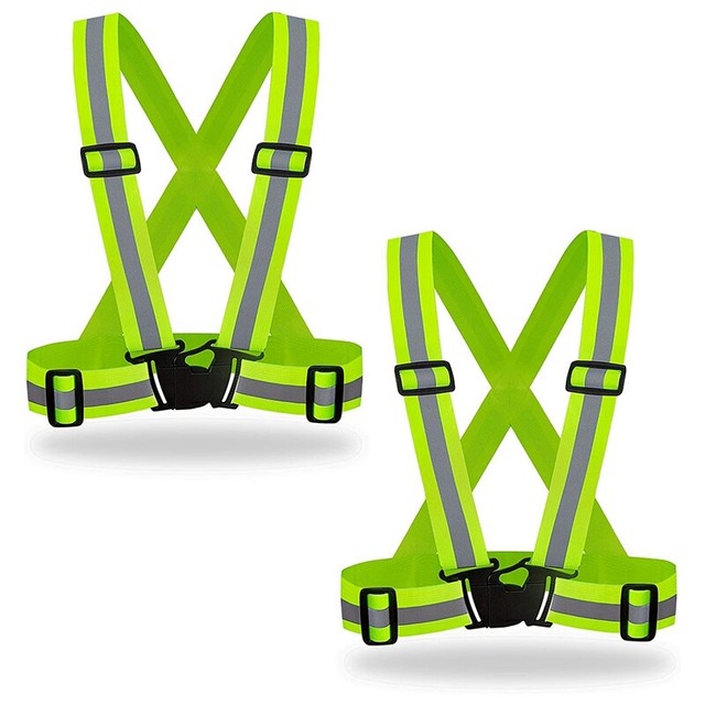 2Pack High Visibility Safety Vests - Adjustable Bright Neon High Visibility V2F9 2Pack High Visibility Safety Vests - Adjustable Bright Neon High Visibility V2F9