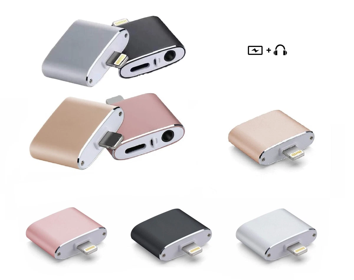 2 in 1 Dual Adapter 3.5mm Headphone Charger For iPhone 8 PLUS X XS XR 11 12 13