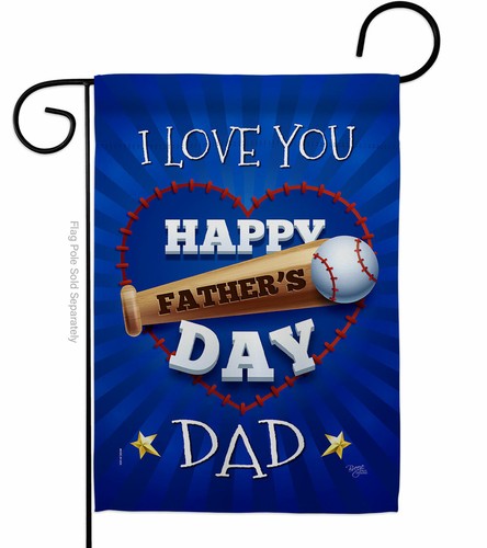 I Love You Dad Garden Flag Father's Day Family Decorative Gift Yard House Banner - Picture 2 of 17