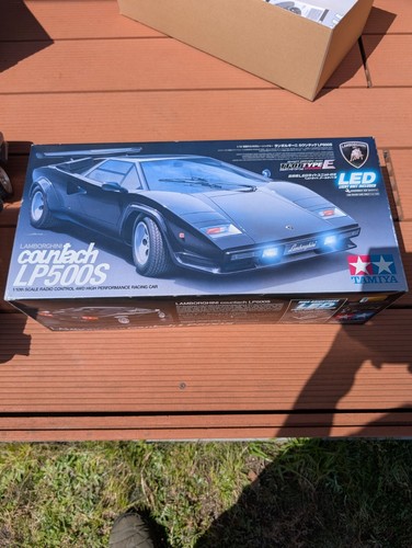 TAMIYA Countach LP500S body shell TT-01 blue w/box - Picture 2 of 8