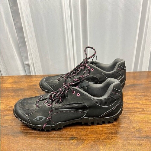 Scarpe ciclismo triathlon Giro Petra VR lacci rosa nere tacchetti SPD donna EU 42 - Foto 2 di 8
