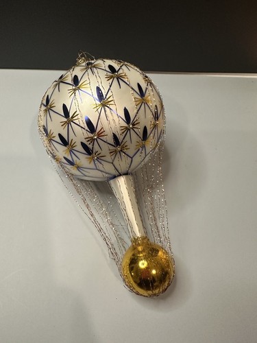 RARE VTG Christopher Radko FRENCH REGENCY Wired Blue Balloon Ornament 93-161-0 - Picture 5 of 16