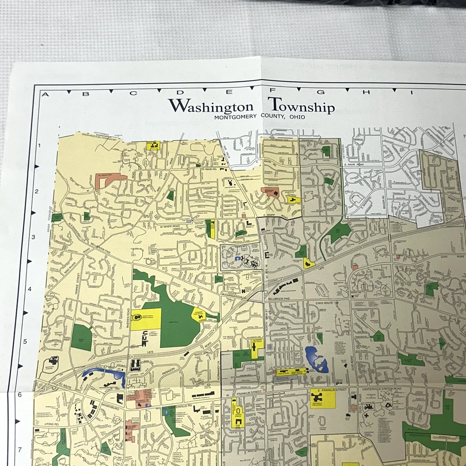 Mapa a color vintage 2003 del municipio de Washington del condado de Montgomery, Ohio - Mapa OH Foto 3 de 4