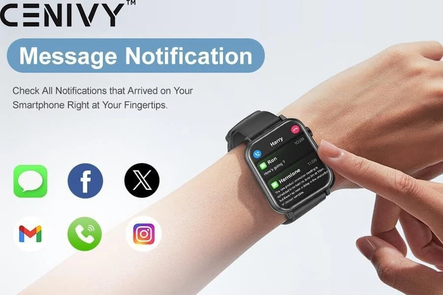 Cenivy Smart Watch Compatible with iPhone Android, Waterproof, 100+ Sports Modes - Image 3 of 4