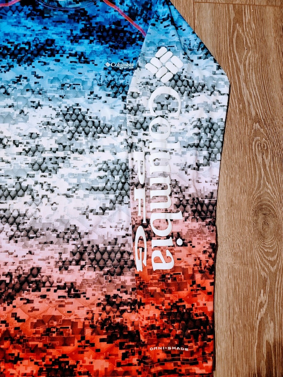 T-shirt Columbia Femme Gris Camo - Manches Longues - Pêche Et Outdoor