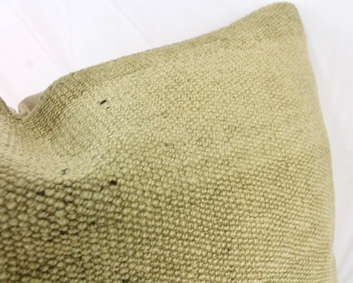 Beige Decorative Turkish Kilim Lumbar Pillow Cover 16x24 Beige Kilim Cushion - Picture 8 of 9