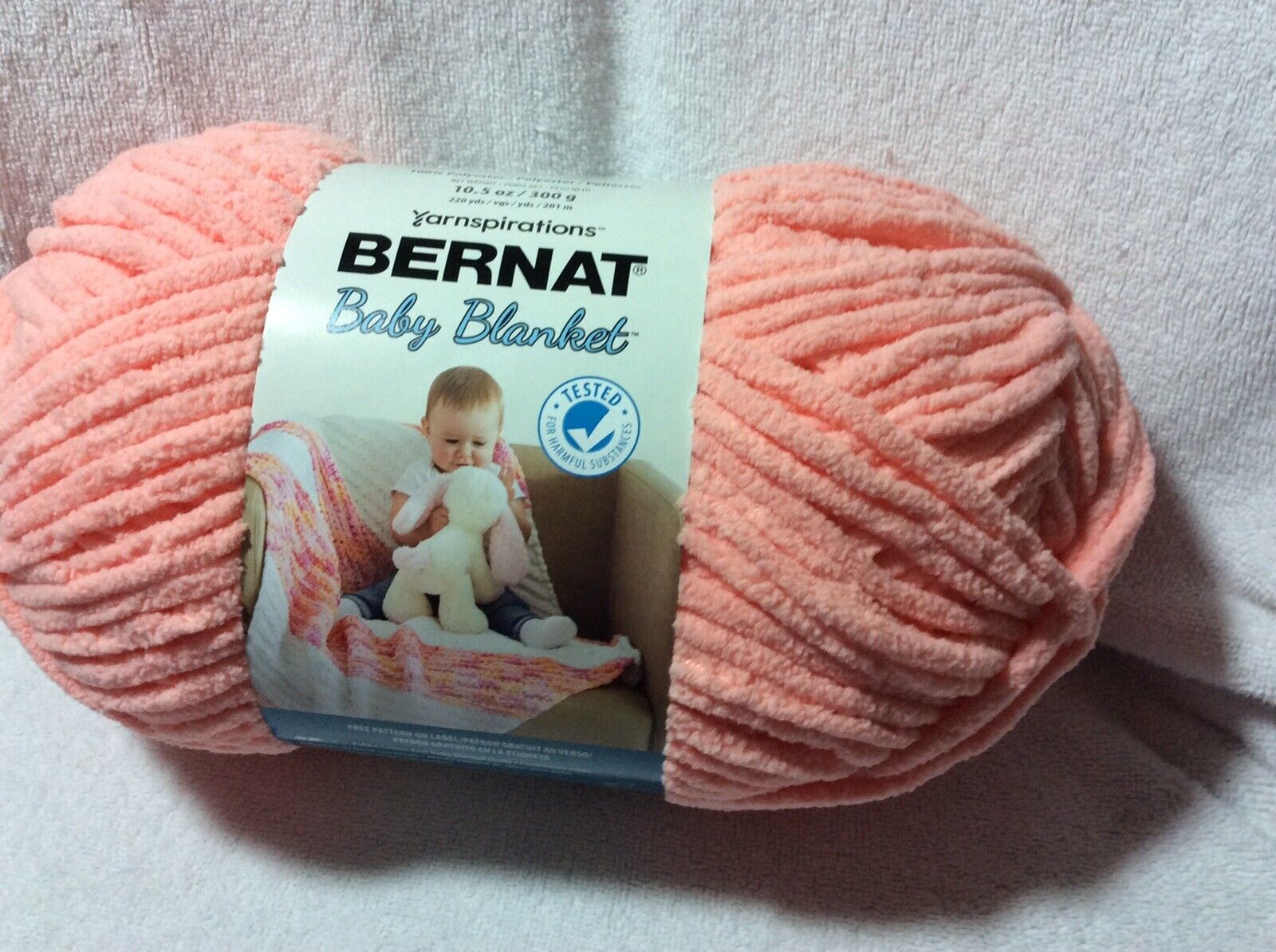 Bernat Baby Blanket Yarn 105oz Skein Color Coral Blossom For Sale Online