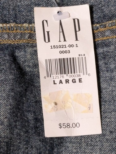 GAP PREMIUM DENIM Men Large Blue 100% Cotton Blue Jean Trucker Jacket NEW - Picture 4 of 20