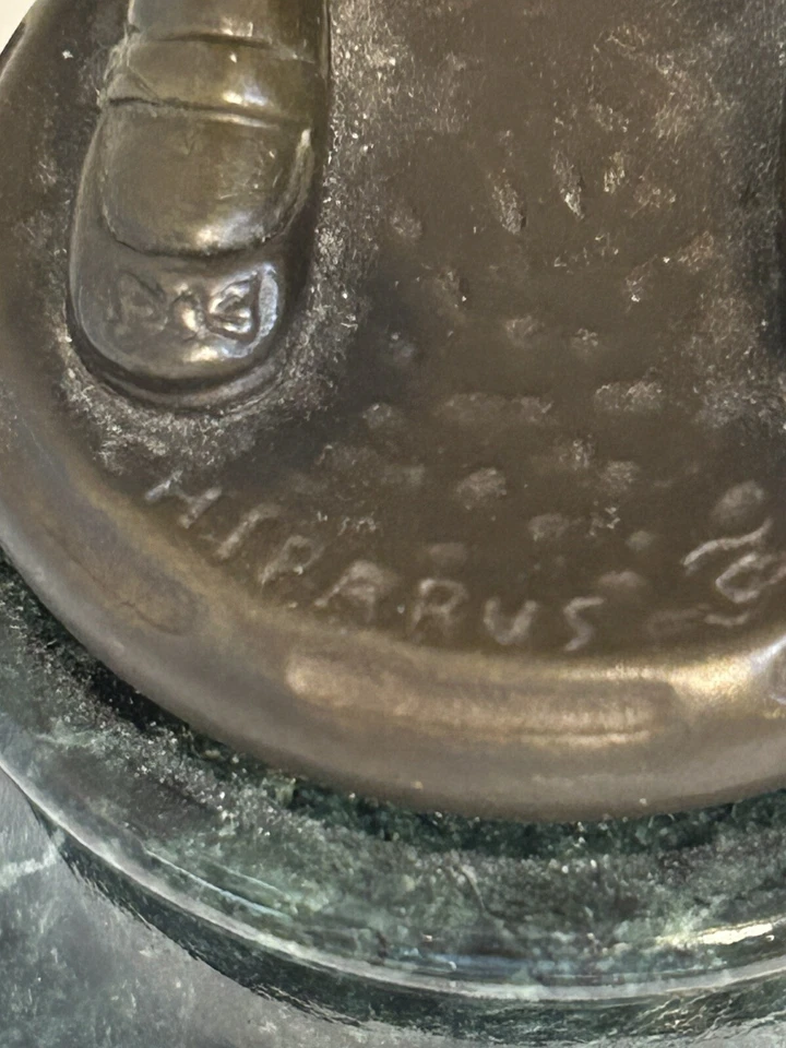 Demetre Chiparus 古董青铜大理石雕像女孩带环签名 — 第 3/4 张图片