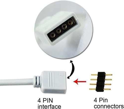 2 X LED Strip Splitter Cable Cord Connector 5050 RGB 4 Pin - Picture 5 of 7
