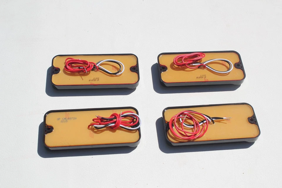 Juego de luces marcadoras laterales LED delanteras traseras para camioneta Chevy GMC borde cromado rojo ámbar Foto 3 de 4