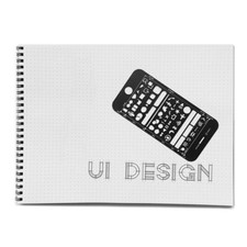A4 UI interactive design Dot coordinate font marking design notebook UI Stencils