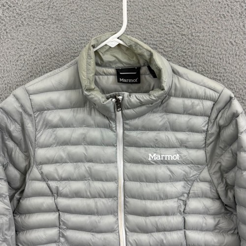 Marmot Echo Featherless Jacket Women’s Large Gray Puffer Quilted Zip Thinsulate - Picture 3 of 16