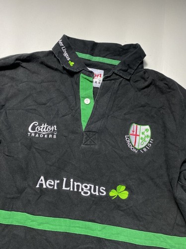 London Irish long Sleeve shirt Cotton Trader 2000-2001 The Exiles adult SIZE XL - Picture 2 of 11
