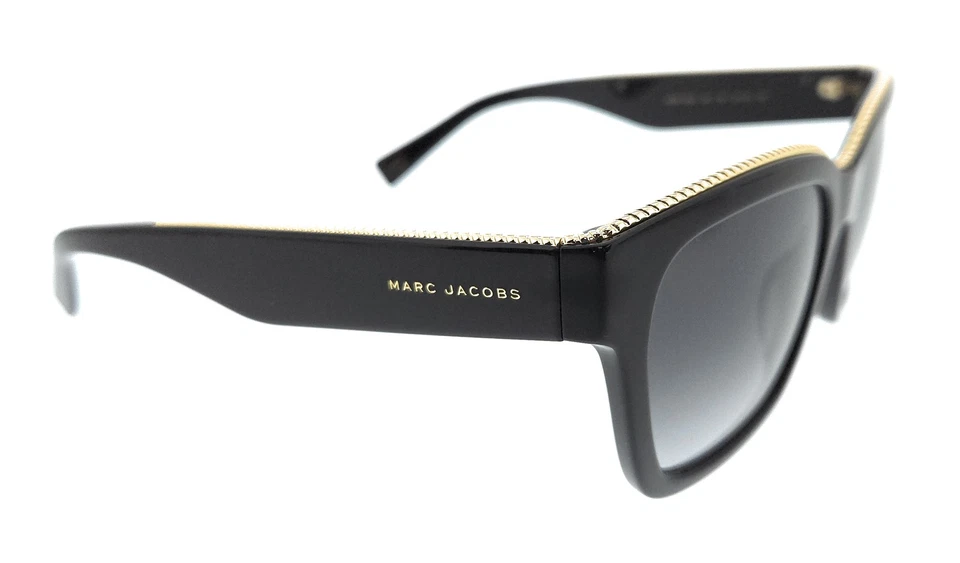 Marc Jacobs MARC163S 0807 Black Square Chain Sunglasses - Изображение 3 из 4