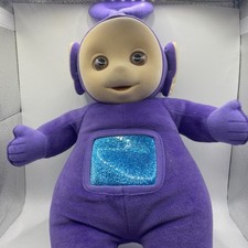 1998 Eden Teletubbies TINKY WINKY 15" Plush Doll Flocked Face Purple
