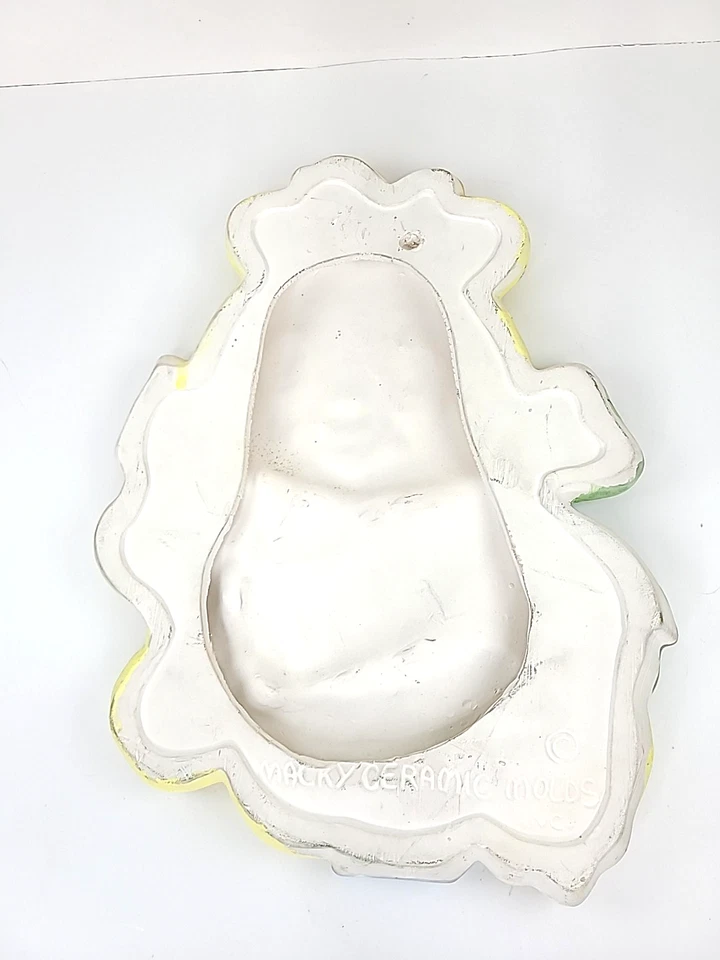 Винтажный MaCky керамический медведь и бабочка стены табличка желтый детской - Изображение 4 из 4