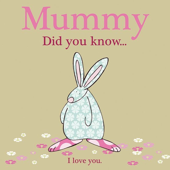 Mothers Day Card - Mummy Did You Know? - Rufus Rabbit Quality NEW