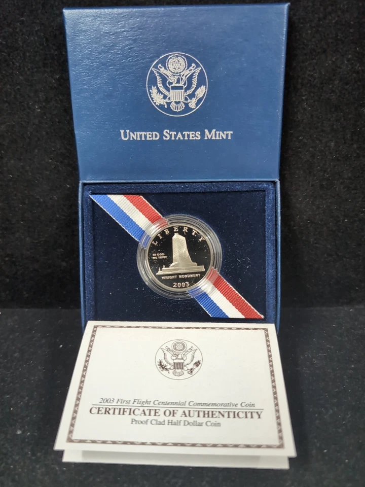 2003 P First Flight Centennial Proof Comm. Clad Half Dollar OGP & COA 03a - Image 2 of 3