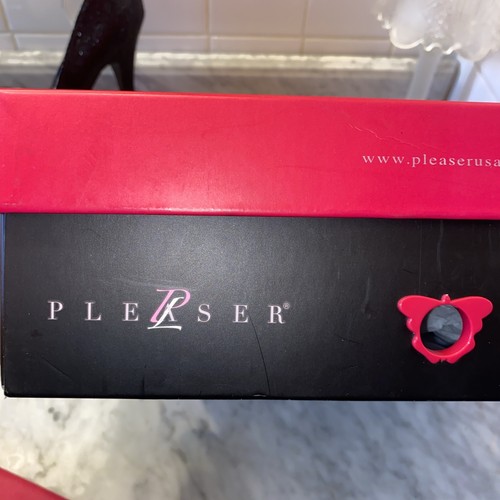Pleaser SS-Teeze 41W/B MCG Pump / Black Glitter Pole Dancing Shoes NWB Size 11 - Picture 15 of 20
