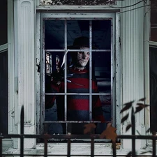 Halloween Window Decorations Scary Cover Horror Haunted House red 