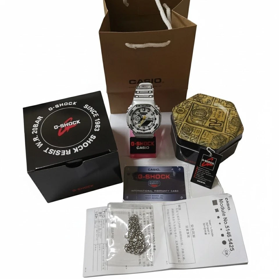 Reloj G-SHOCK DW-5600 Hombre Blanco Edición Limitada Best Seller Lo último Raro Diseño Artístico Foto 3 de 4