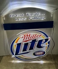 MILLER LITE BEER EDGE LIT LIGHT UP LED SIGN GAME ROOM MAN CAVE BAR PUB MILWAUKEE
